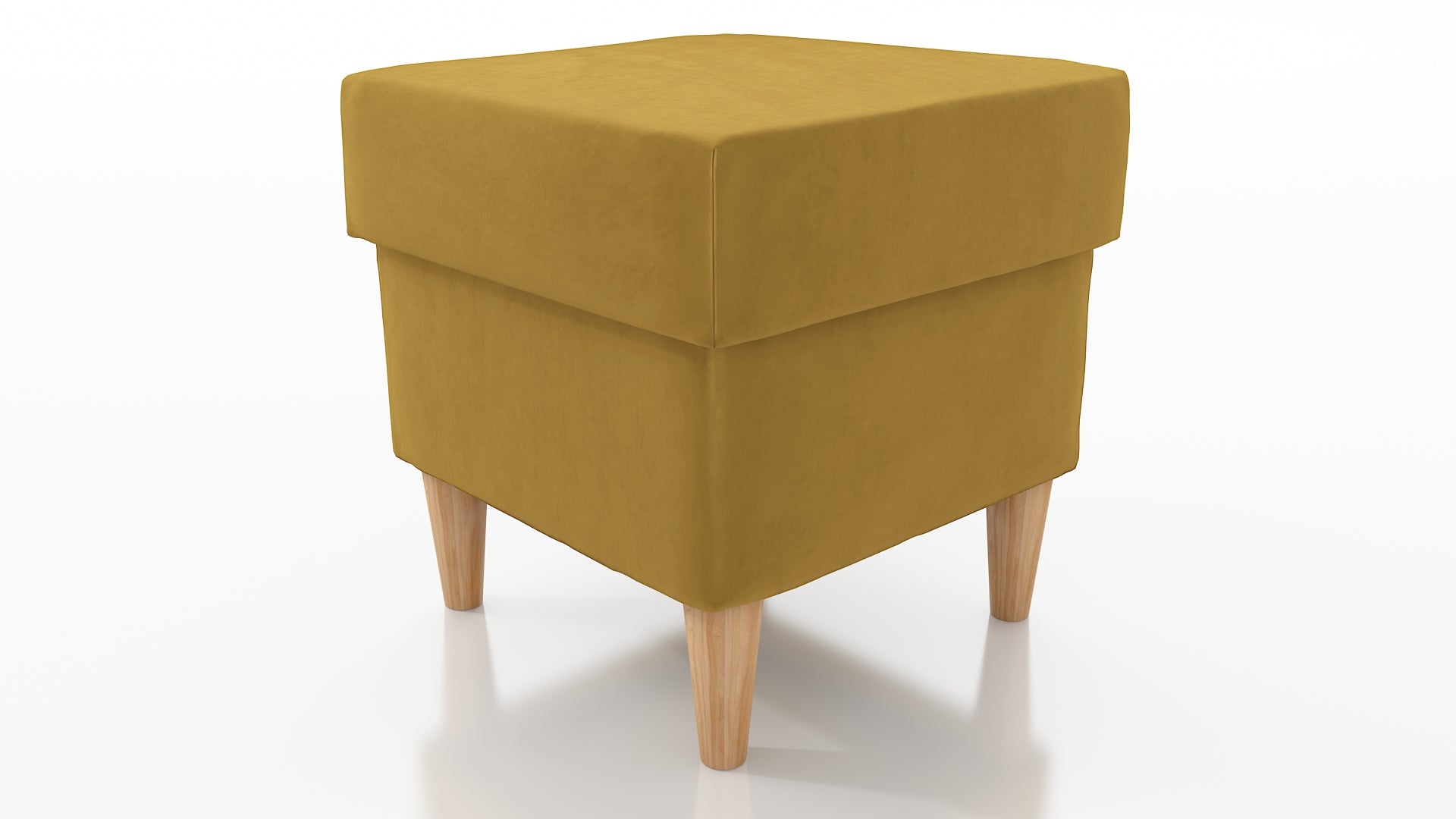STOOL OSLO WITH STORAGE 40X40CM WOODEN LEGS EASY CLEAN FABRIC CHOICE OF 6 COLORS