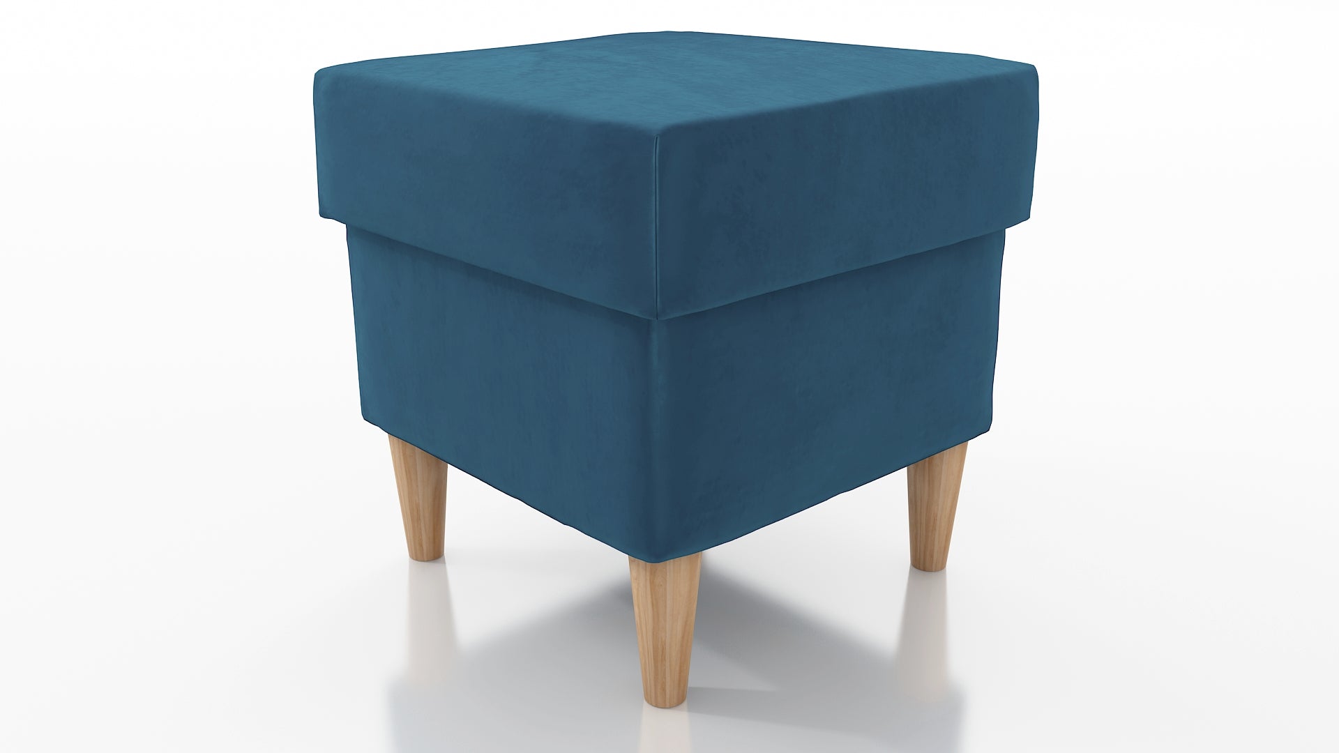STOOL OSLO WITH STORAGE 40X40CM WOODEN LEGS EASY CLEAN FABRIC CHOICE OF 6 COLORS
