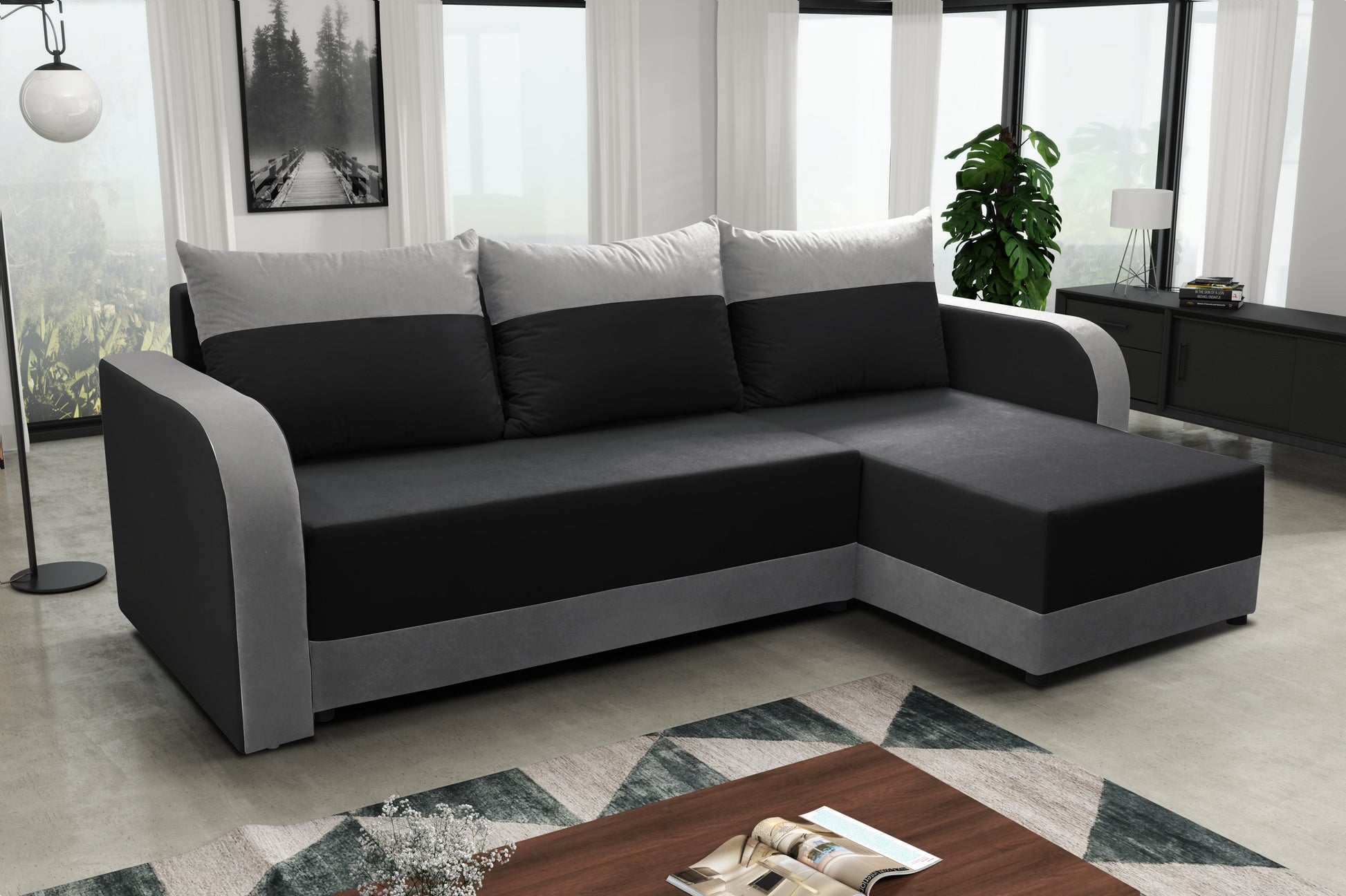 CORNER SOFA BED ALEXIS 228cm universal RIGHT/LEFT CORNER / FOAM