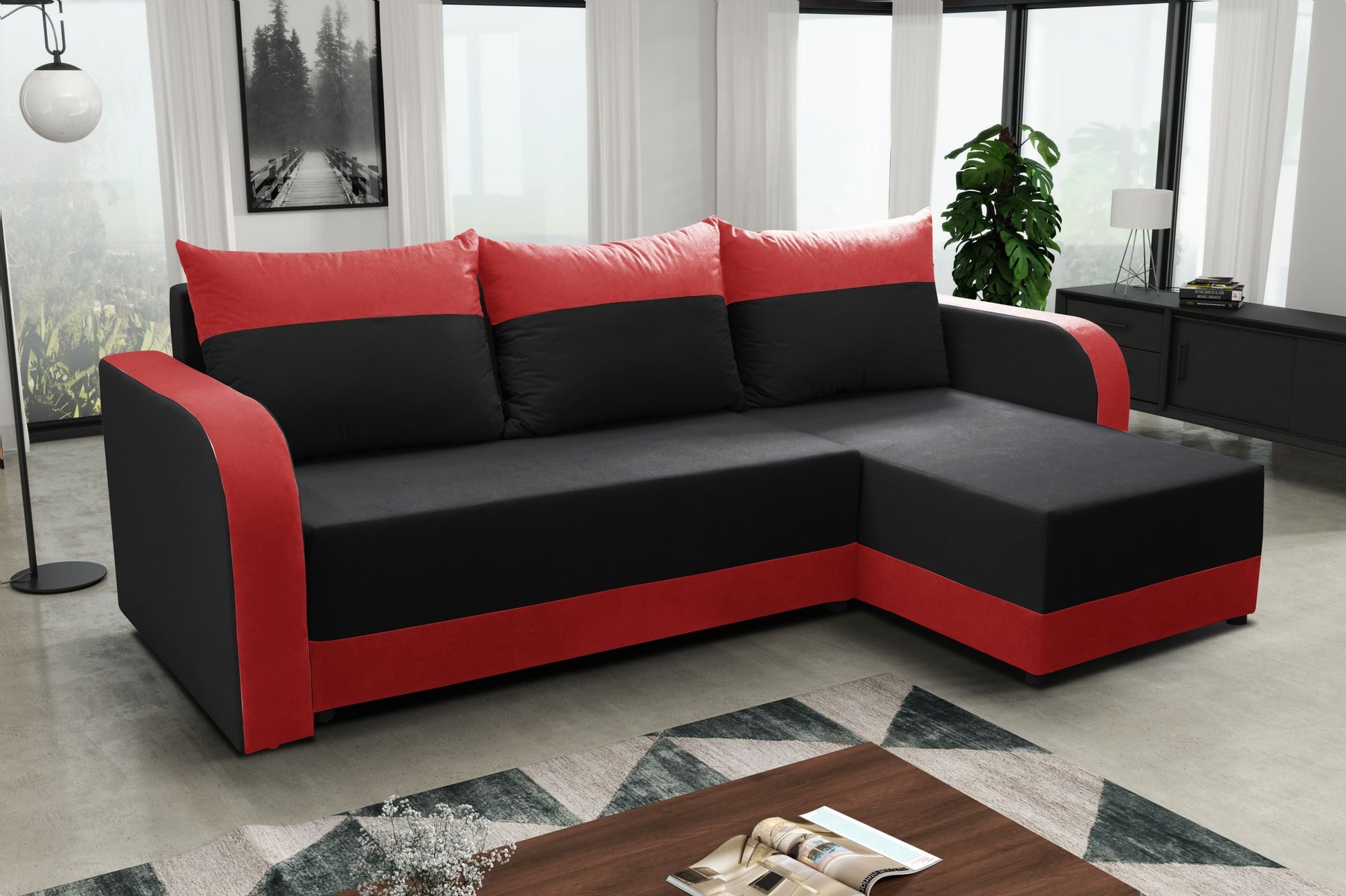 CORNER SOFA BED ALEXIS 228cm universal RIGHT/LEFT CORNER / FOAM