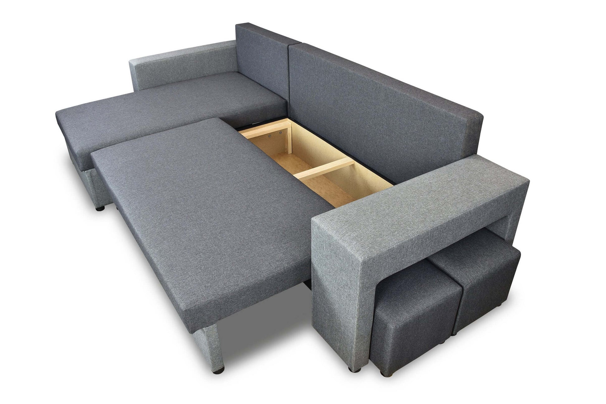 CORNER SOFA BED ARRO 255CM 2X STORAGE SPACE UNIVERSAL CORNER RIGHT/LEFT CORNER / BONELL SPRINGS + FOAM