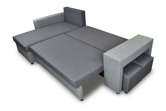 CORNER SOFA BED ARRO 255CM 2X STORAGE SPACE UNIVERSAL CORNER RIGHT/LEFT CORNER / BONELL SPRINGS + FOAM