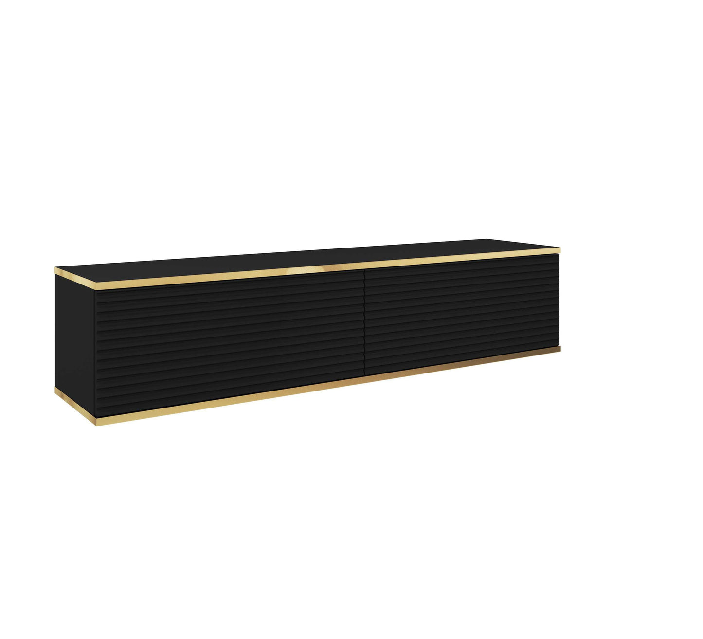 Floating TV Stand ORO 135 SLATS black