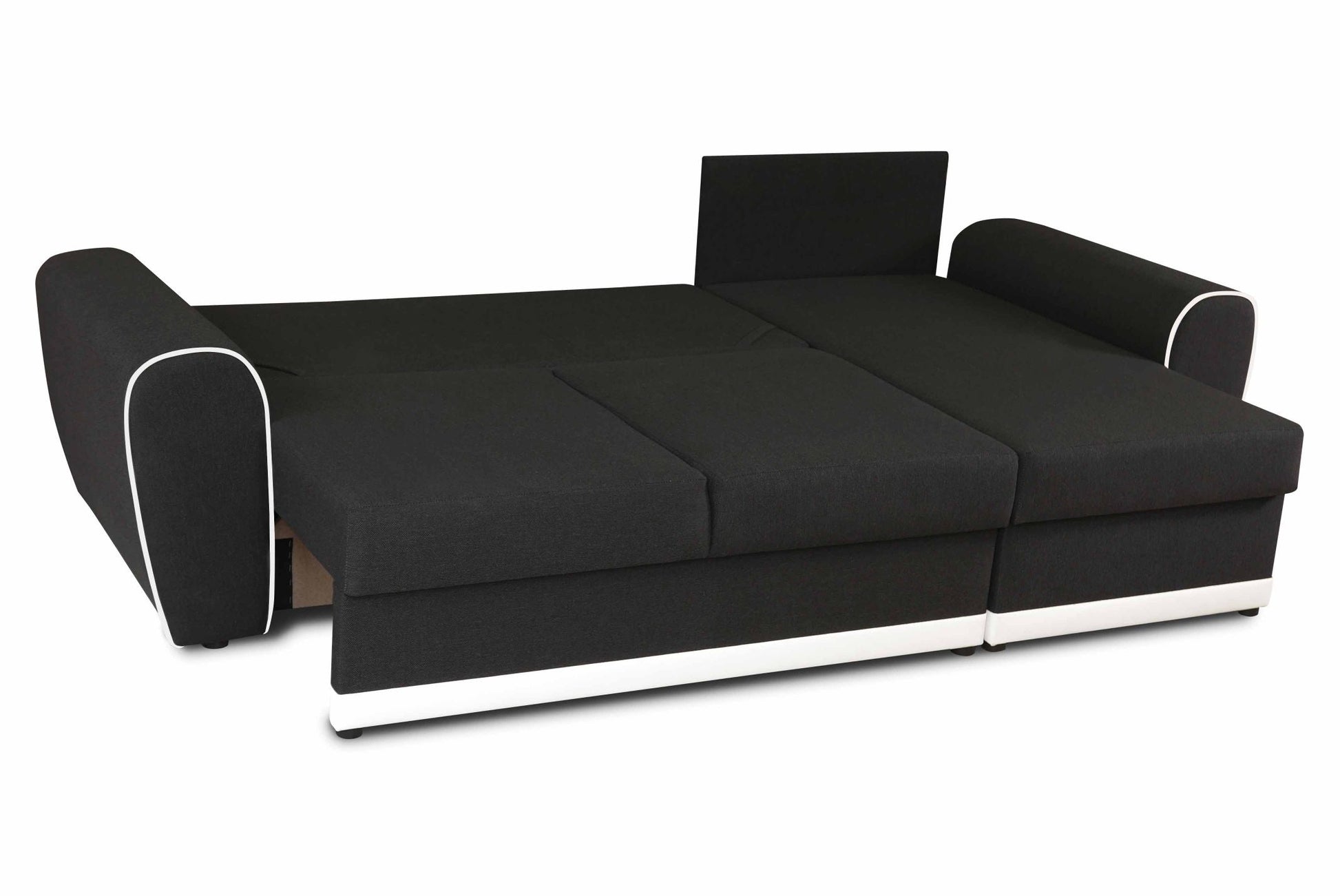 CORNER SOFA BED DORIS 246CM 2X STORAGE SPACE UNIVERSAL RIGHT/LEFT CORNER / BONELL SPRINGS + FOAM