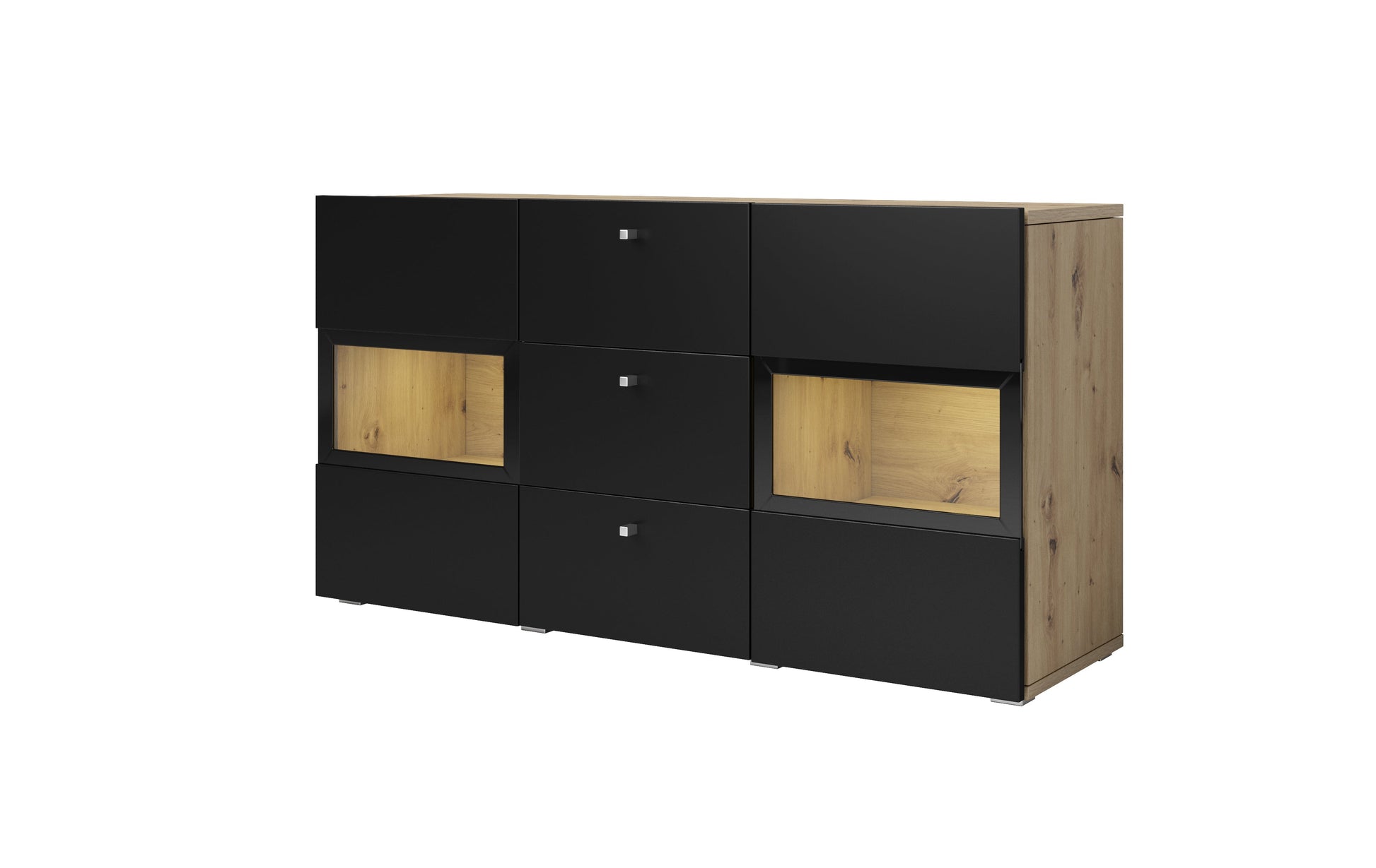SIDEBOARD BAROS 132CM ARTISAN/BLACK