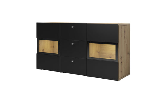 SIDEBOARD BAROS 132CM ARTISAN/BLACK