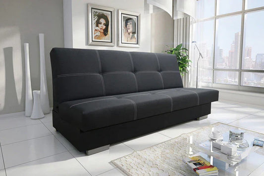 SOFA BED AXEL 195CM SAWANA 14 BLACK / SPRINGS + FOAM