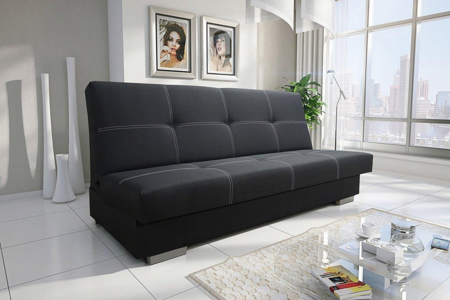 SOFA BED AXEL 195CM SAWANA 05 GREY / SPRINGS + FOAM