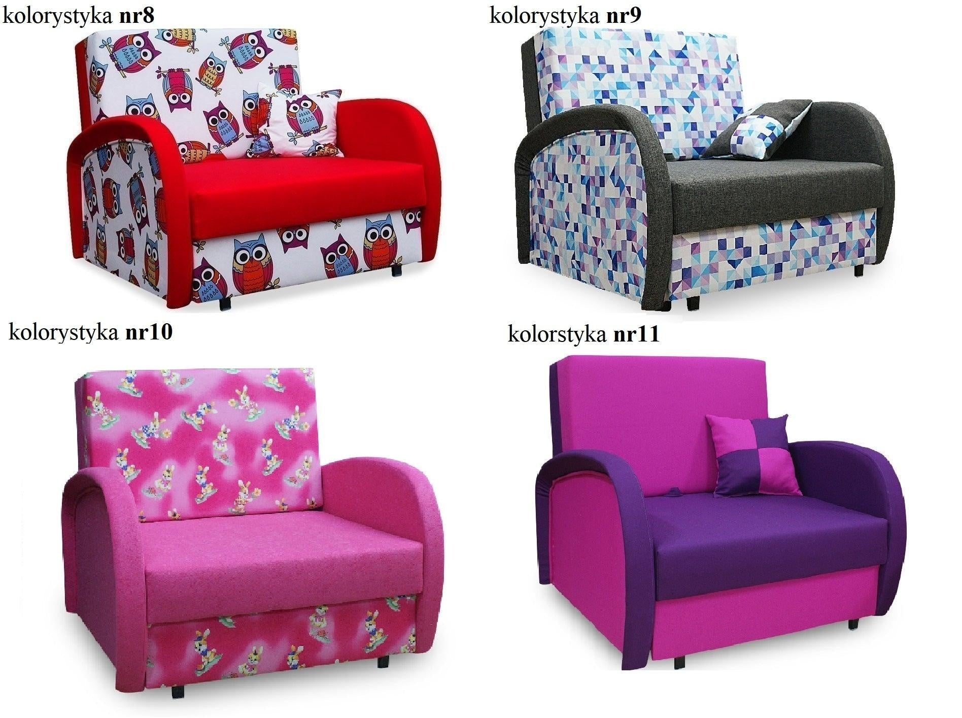 SINGLE SOFA BED SUZIE 97CM CHOICE OF COLORS / FOAM
