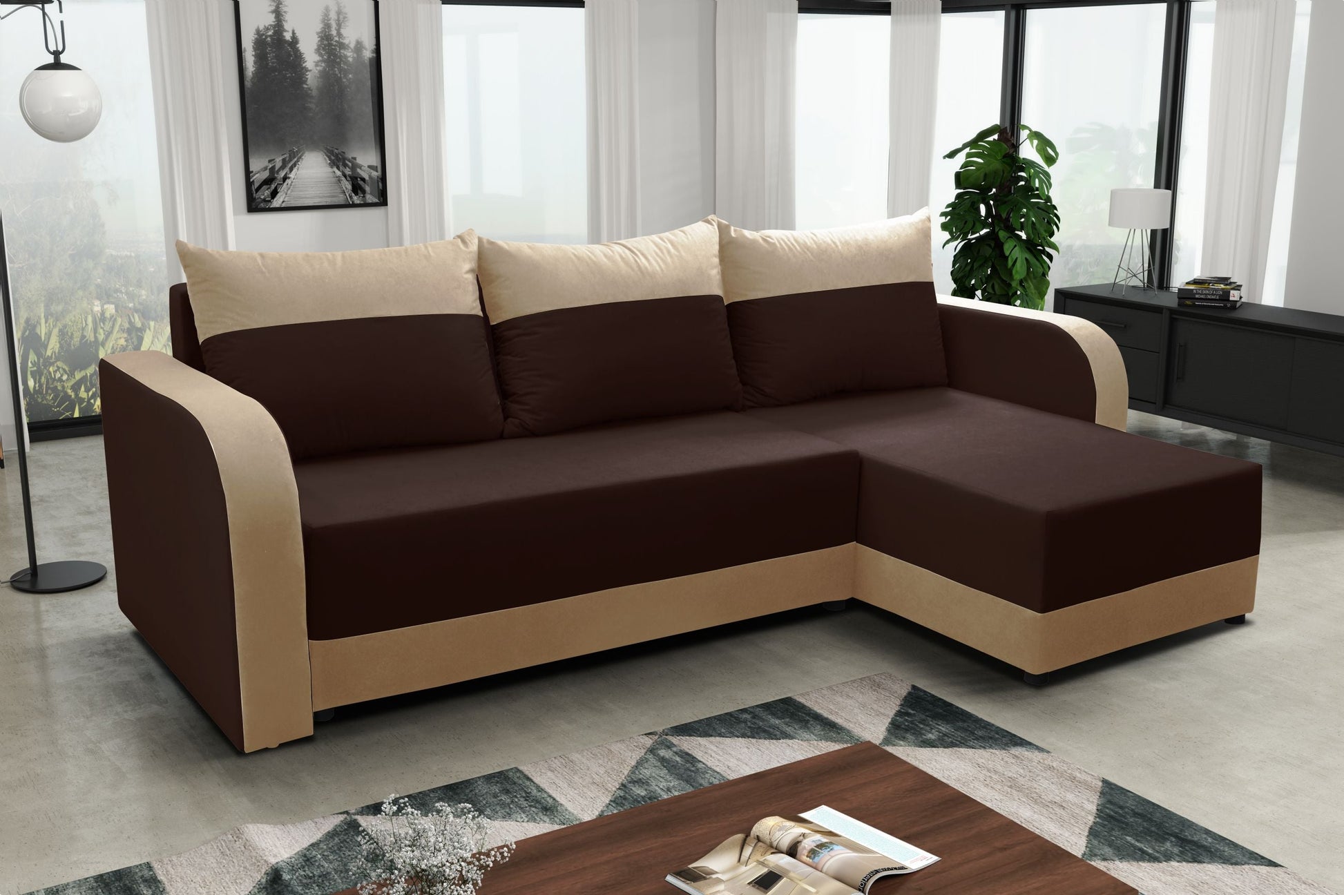 CORNER SOFA BED ALEXIS 228cm universal RIGHT/LEFT CORNER / FOAM