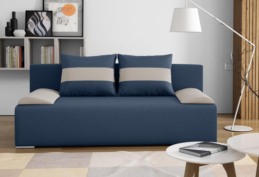 SOFA BED VERA 197CM BLUE/BEIGE / FOAM