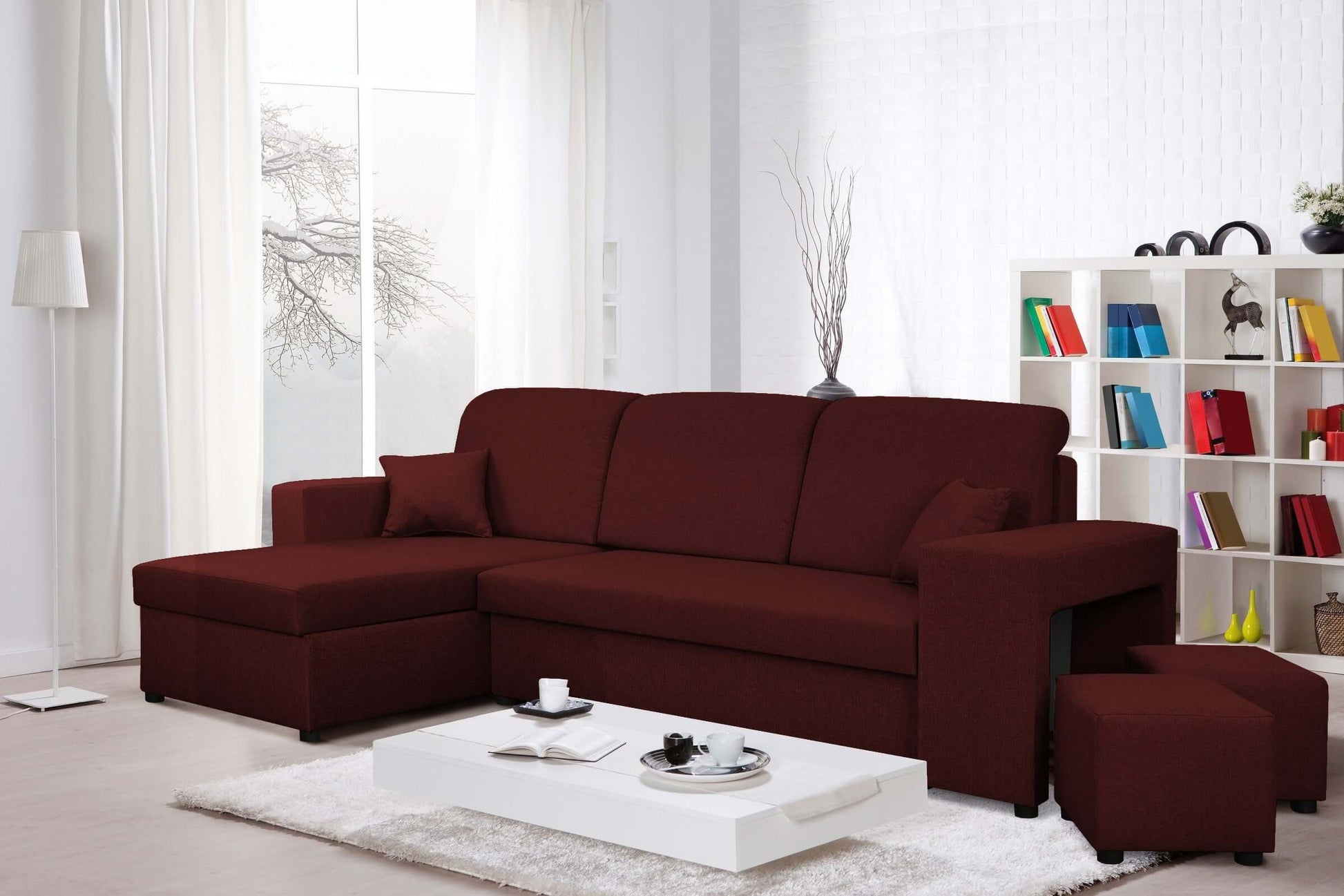 CORNER SOFA BED ARRO 255CM 2X STORAGE SPACE UNIVERSAL CORNER RIGHT/LEFT CORNER / BONELL SPRINGS + FOAM