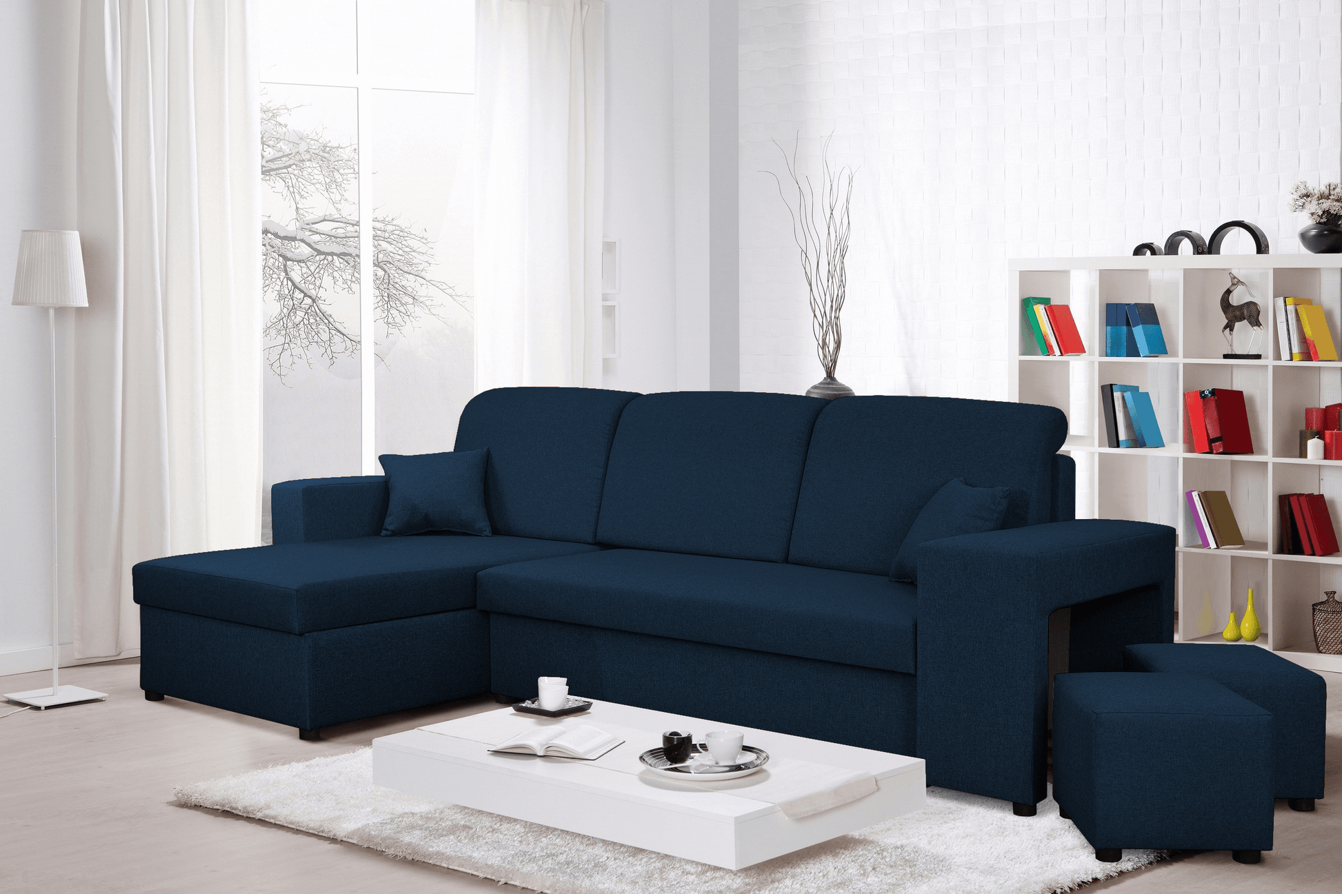 CORNER SOFA BED ARRO 255CM 2X STORAGE SPACE UNIVERSAL CORNER RIGHT/LEFT CORNER / BONELL SPRINGS + FOAM