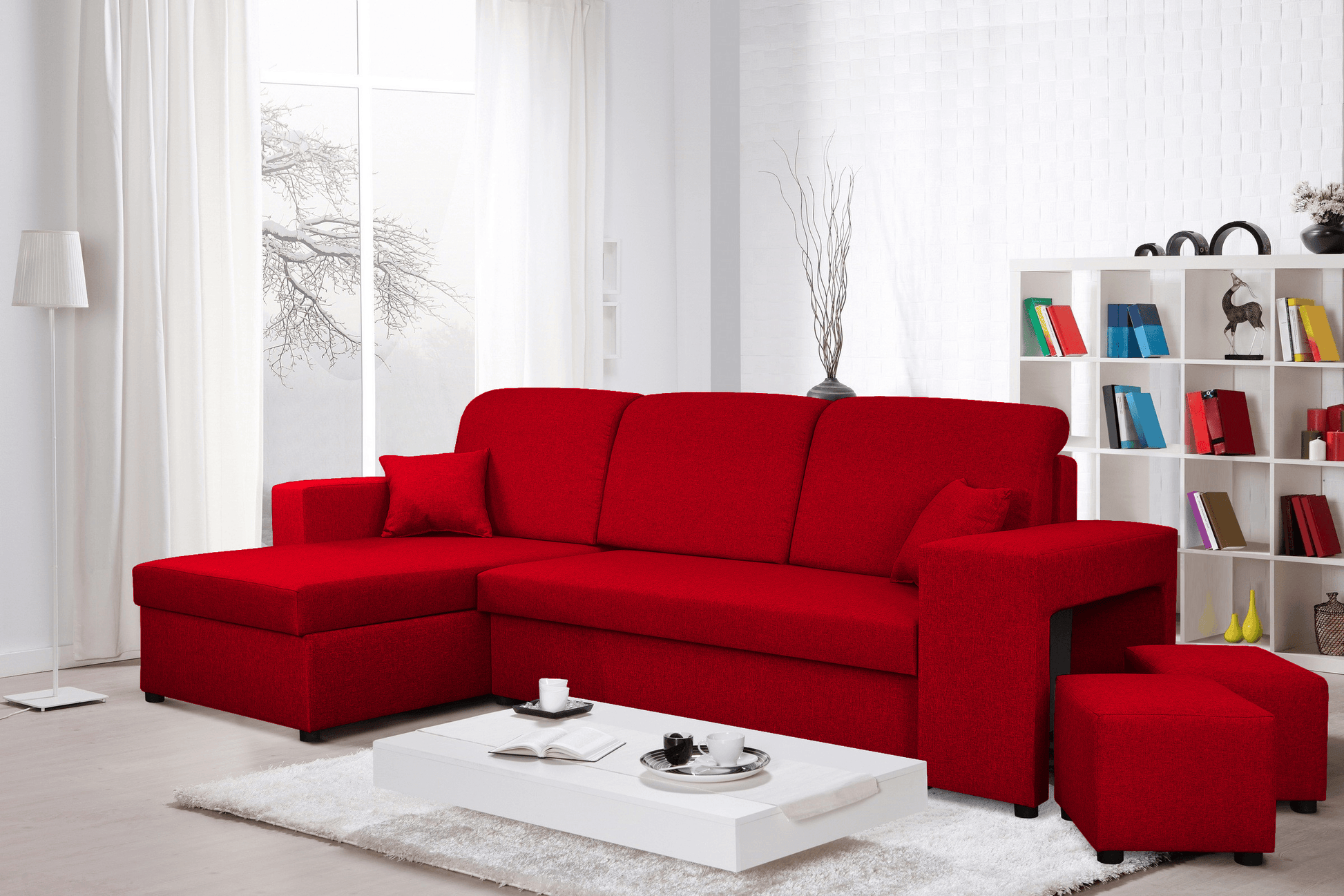 CORNER SOFA BED ARRO 255CM 2X STORAGE SPACE UNIVERSAL CORNER RIGHT/LEFT CORNER / BONELL SPRINGS + FOAM