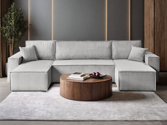 CORNER SOFA BED BERGAMO U 315CM SPRINGS + FOAM
