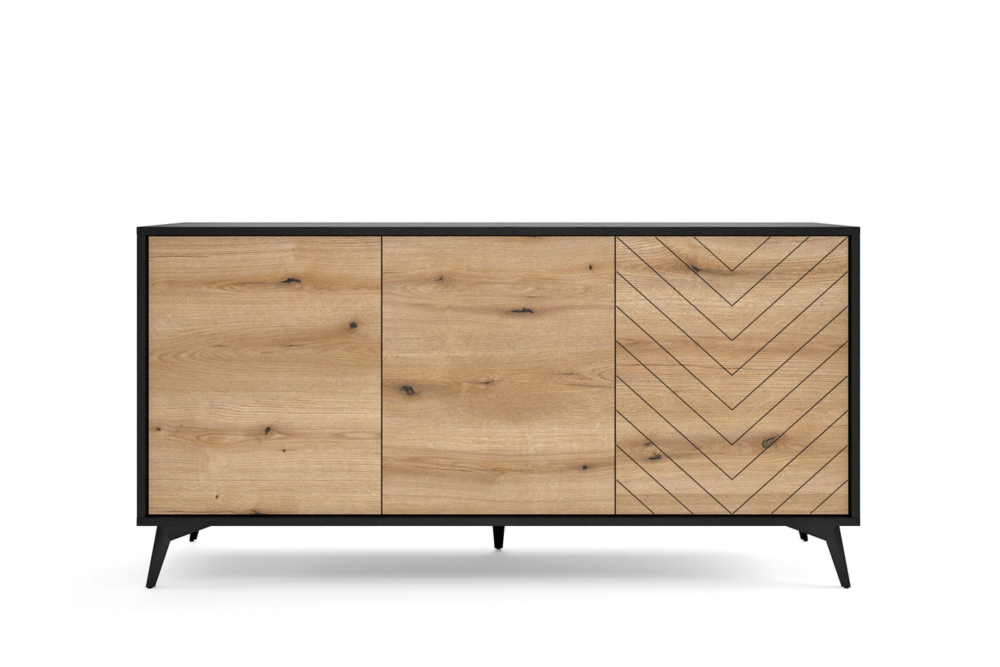 Storage cabinet DIAMOND 03 black / evoke oak