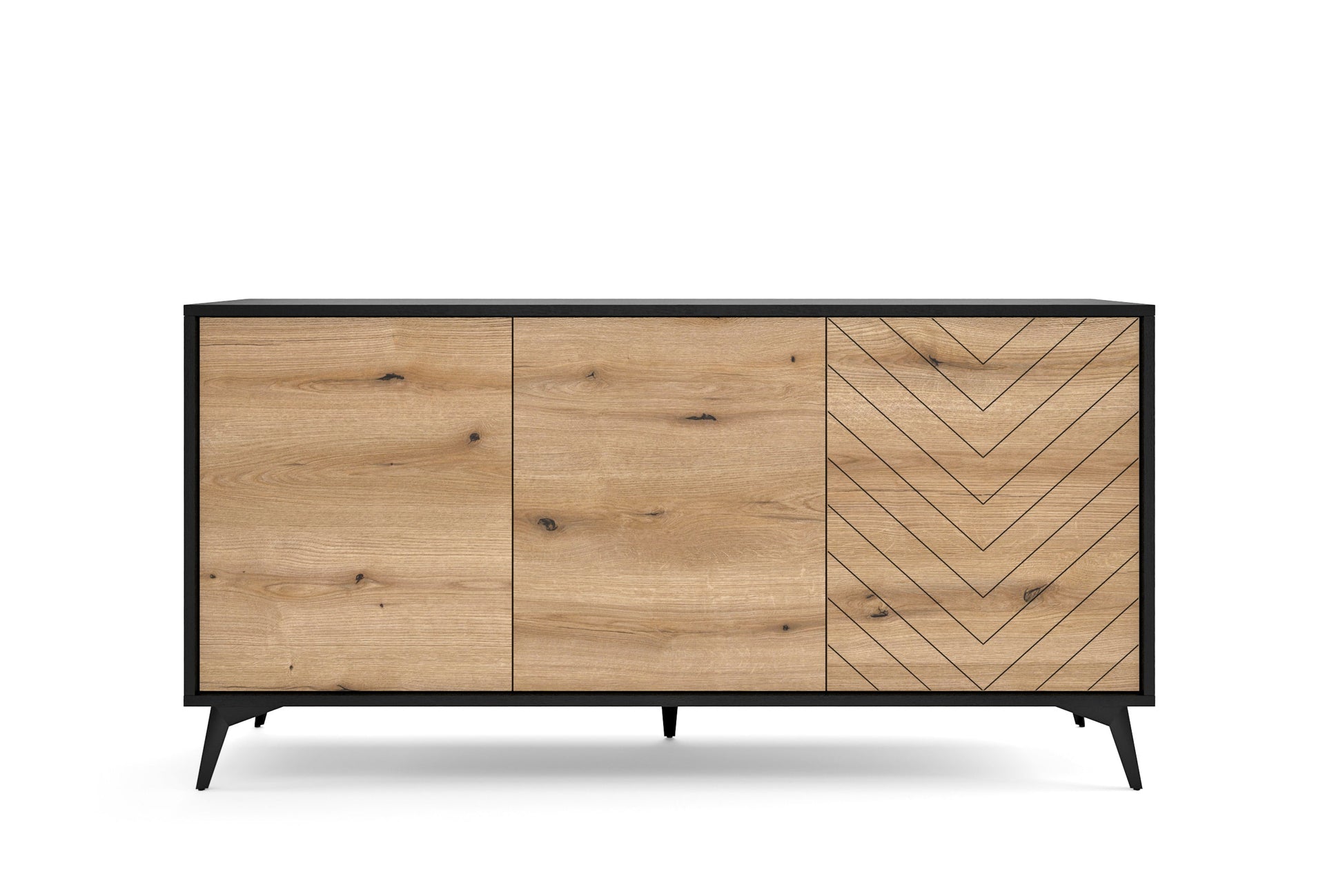Storage cabinet DIAMOND 03 black / evoke oak