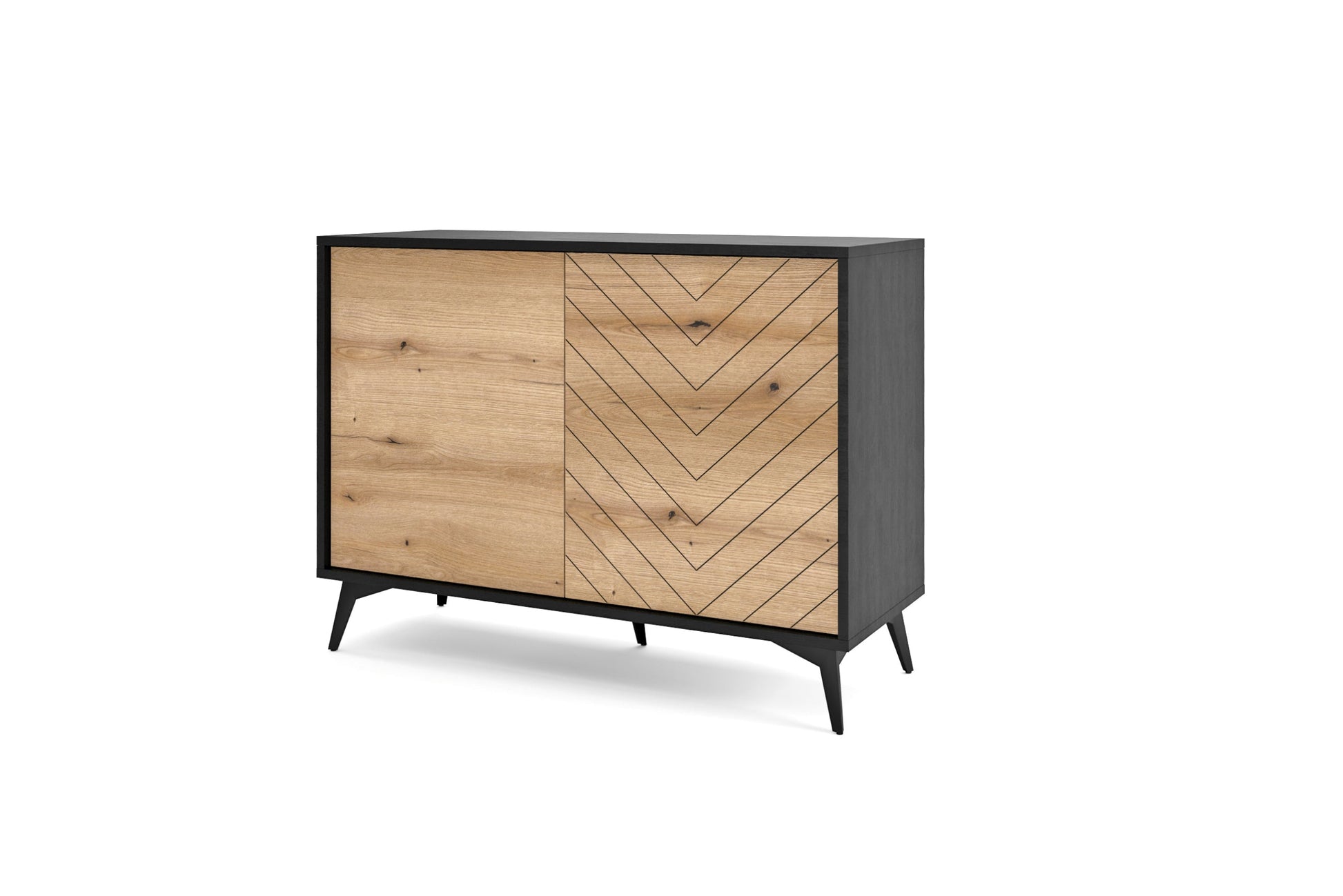 Storage cabinet DIAMOND 02 black / evoke oak
