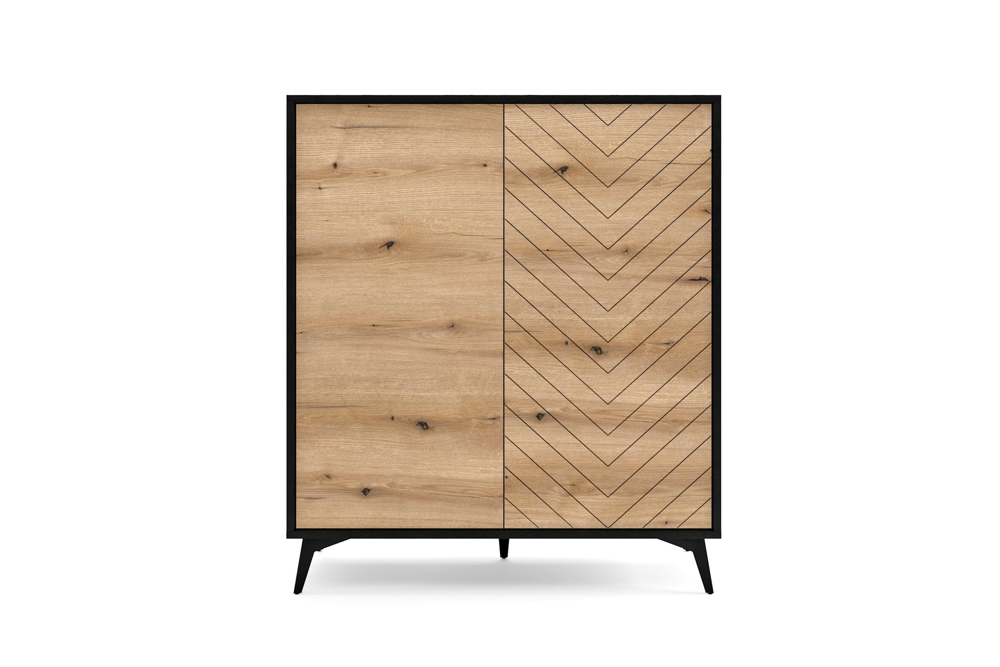 Storage cabinet DIAMOND 04 black / evoke oak