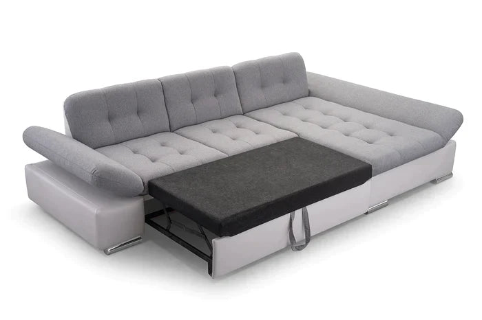 CORNER SOFA BED TOKYO 278cm TERRA 33 PET FRIENDLY EASY CLEAN & WATER REPELLENT FABRIC LEFT CORNER / SPRINGS + FOAM