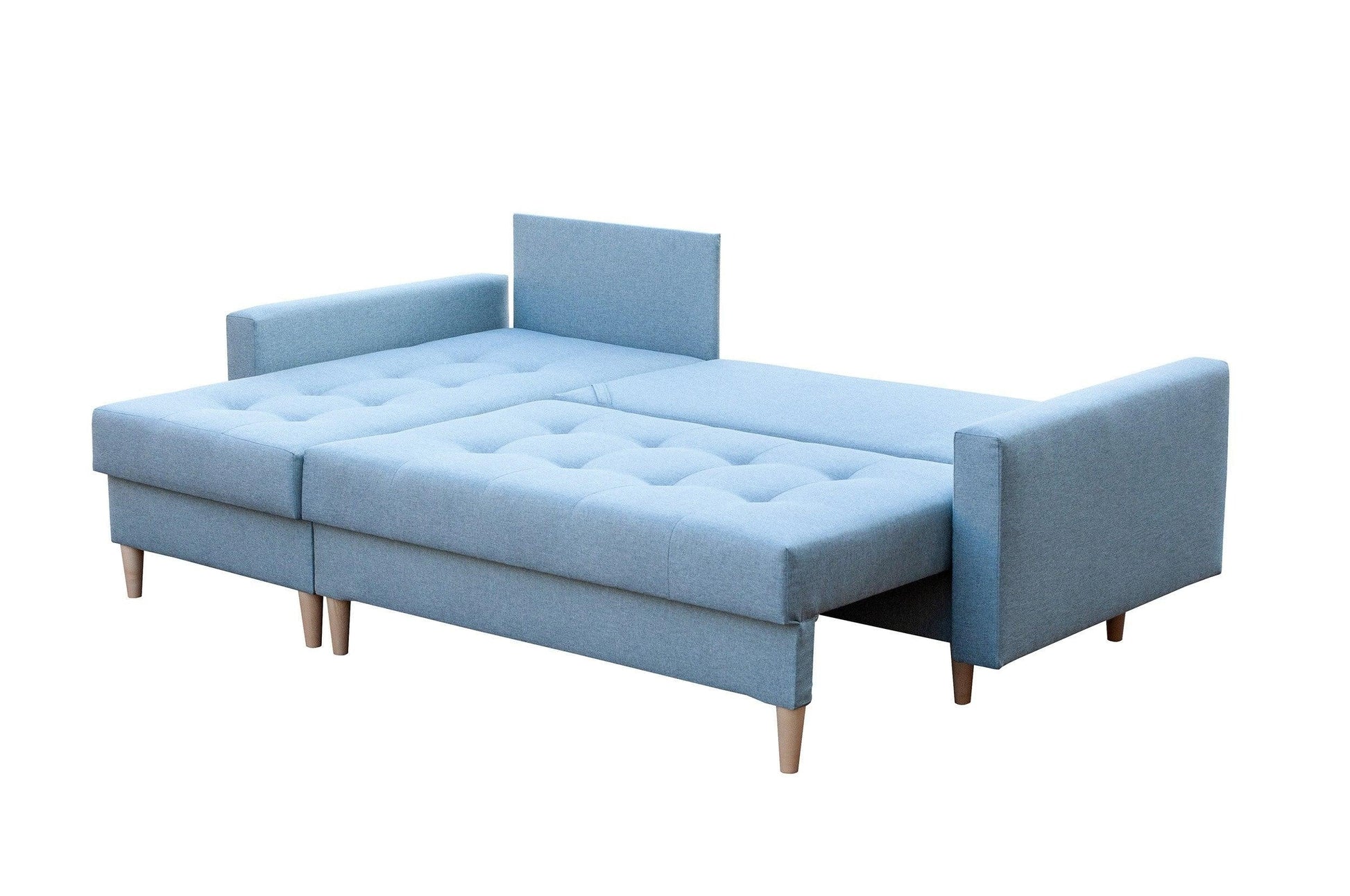 CORNER SOFA BED BRIAN 2X STORAGE SPACE MALMO 08 222x140cm universal RIGHT/LEFT CORNER  / BONELL SPINGS + FOAM