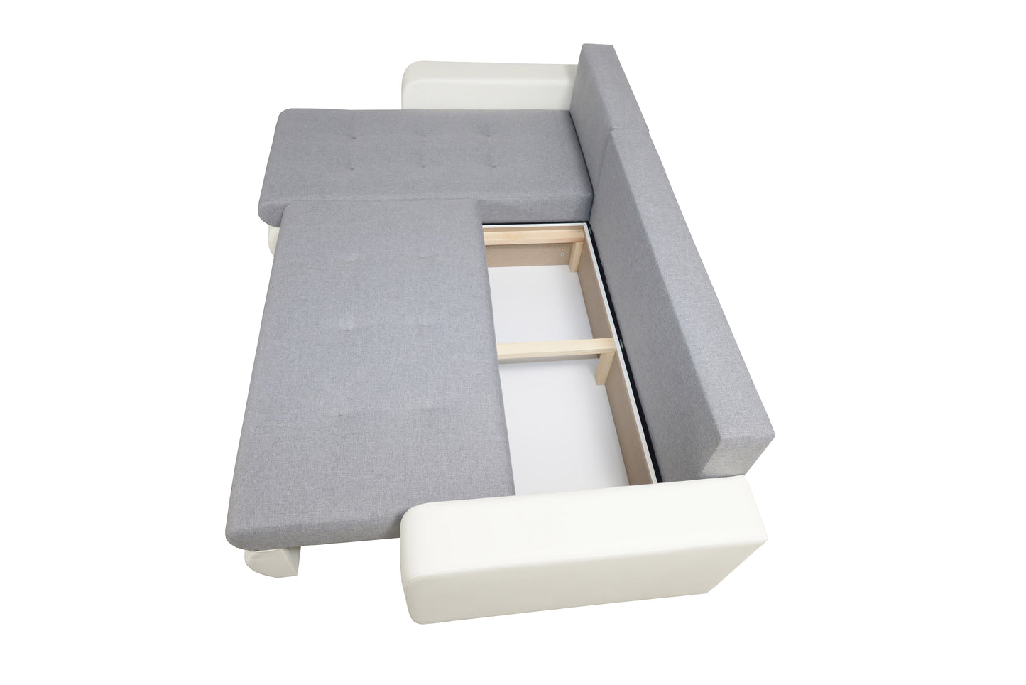 CORNER SOFA BED DAVY CHOICE OF COLOR 238CM / SPRINGS + FOAM