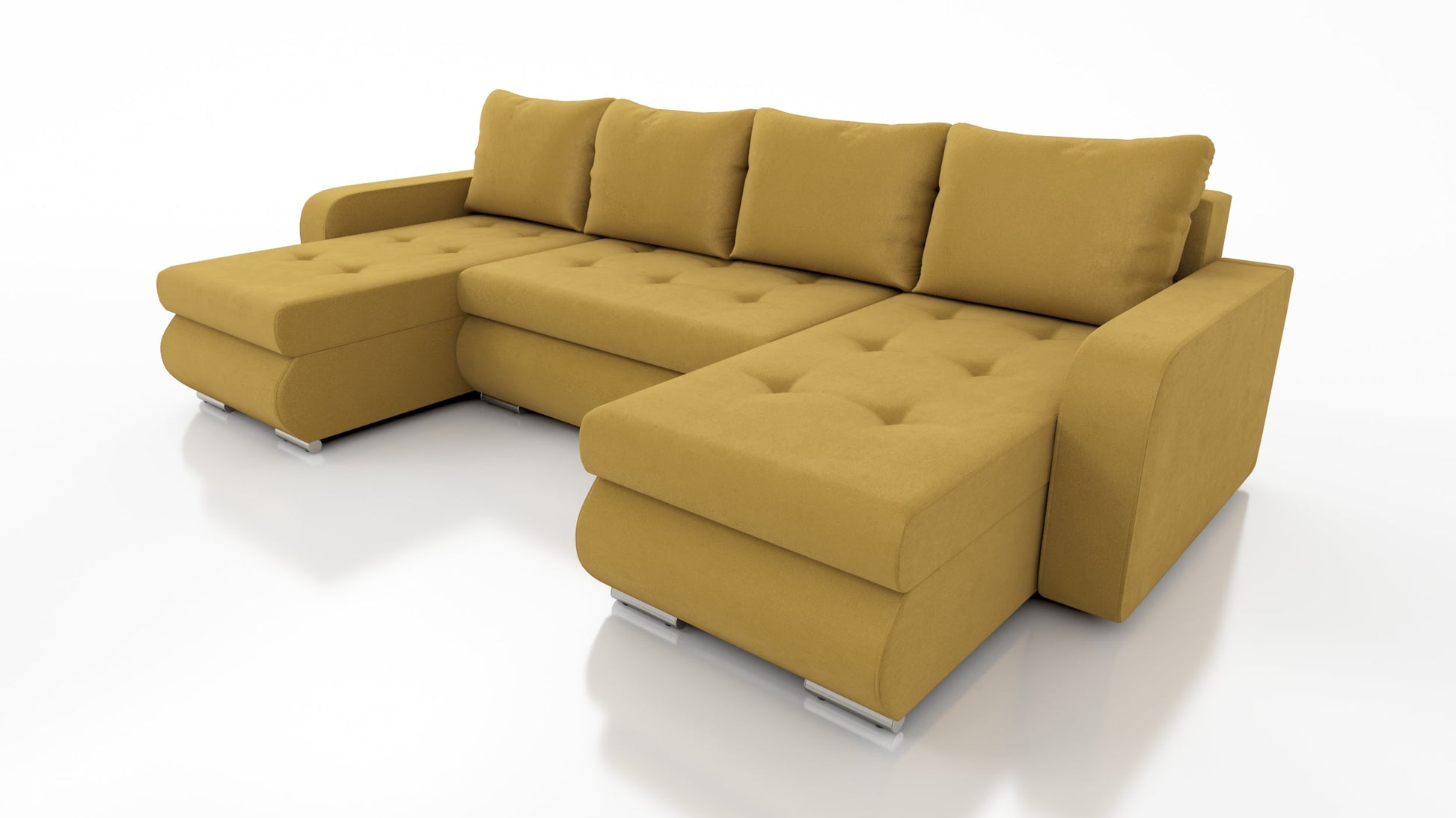 CORNER SOFA BED DAVY U 300CM CHOICE OF COLORS / BONNELL SPRING + FOAM