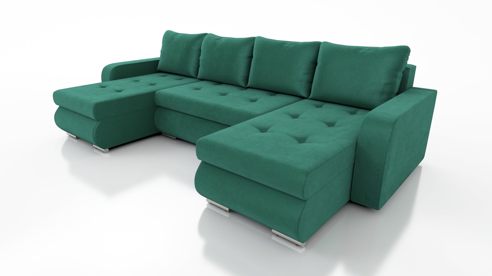 CORNER SOFA BED DAVY U 300CM CHOICE OF COLORS / BONNELL SPRING + FOAM