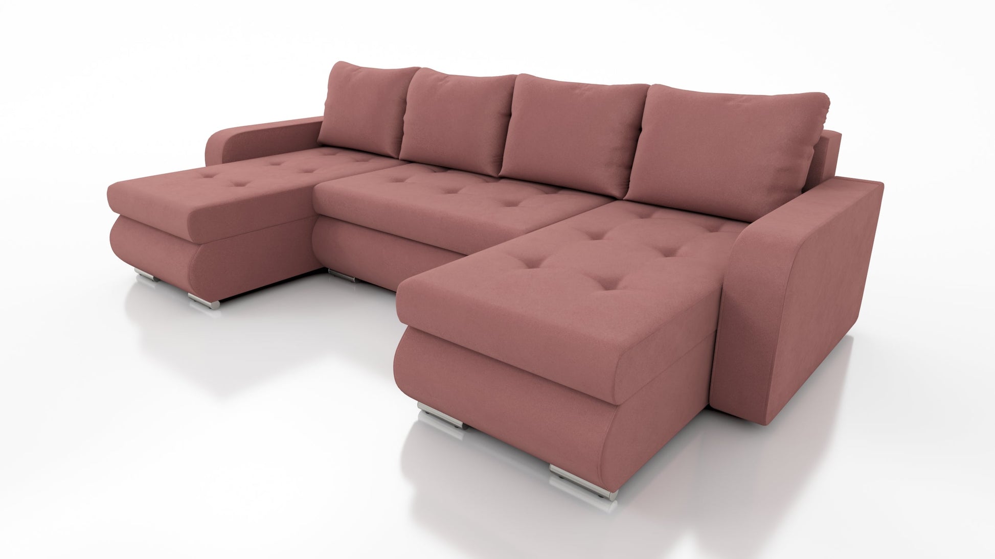 CORNER SOFA BED DAVY U 300CM CHOICE OF COLORS / BONNELL SPRING + FOAM