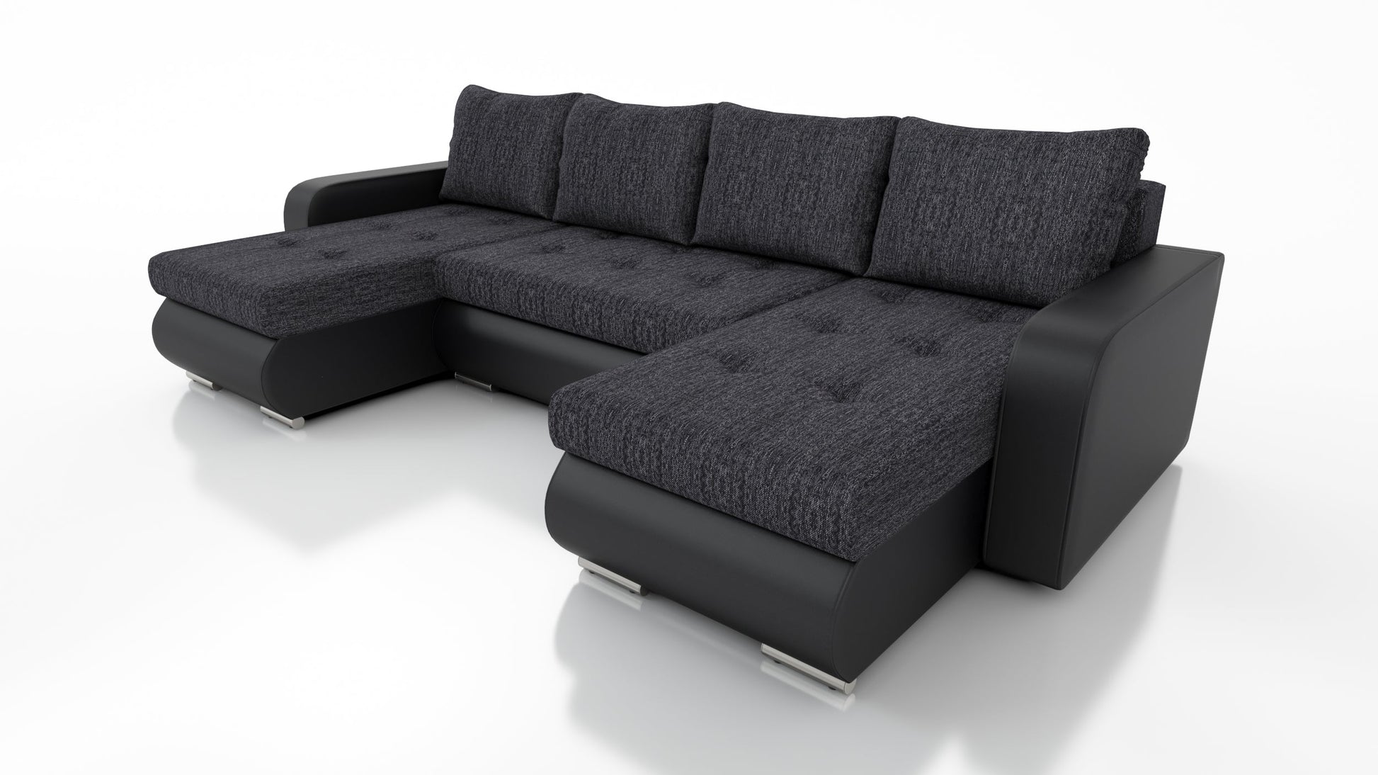 CORNER SOFA BED DAVY U 300CM CHOICE OF COLORS / BONNELL SPRING + FOAM