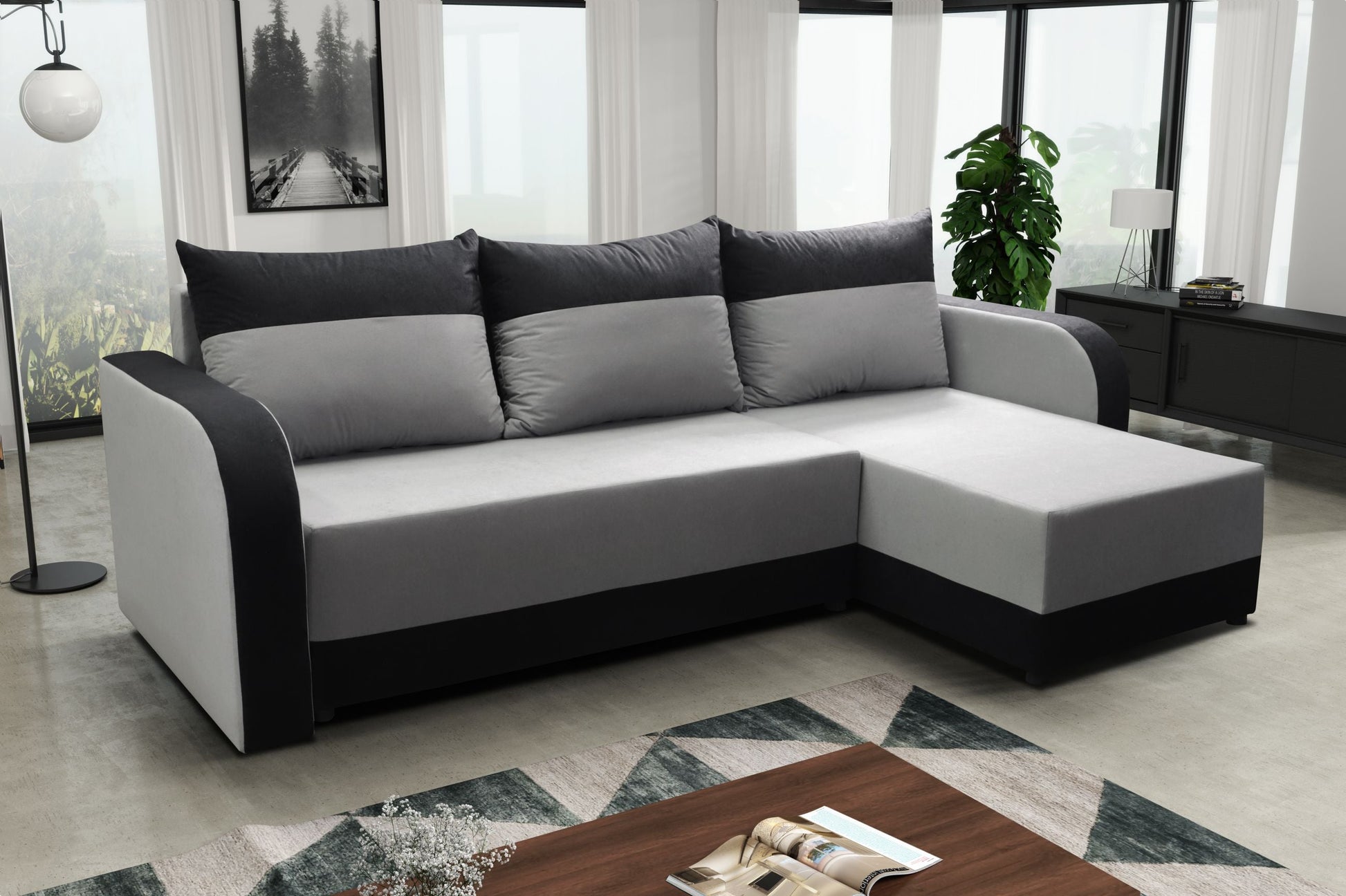 CORNER SOFA BED ALEXIS 228cm universal RIGHT/LEFT CORNER / FOAM