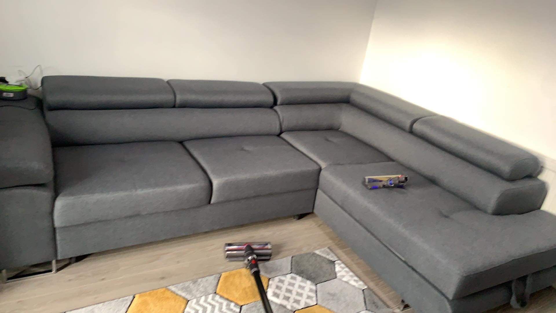 CORNER SOFA BED ASH 275CM MALMO 95 / SPRINGS + FOAM
