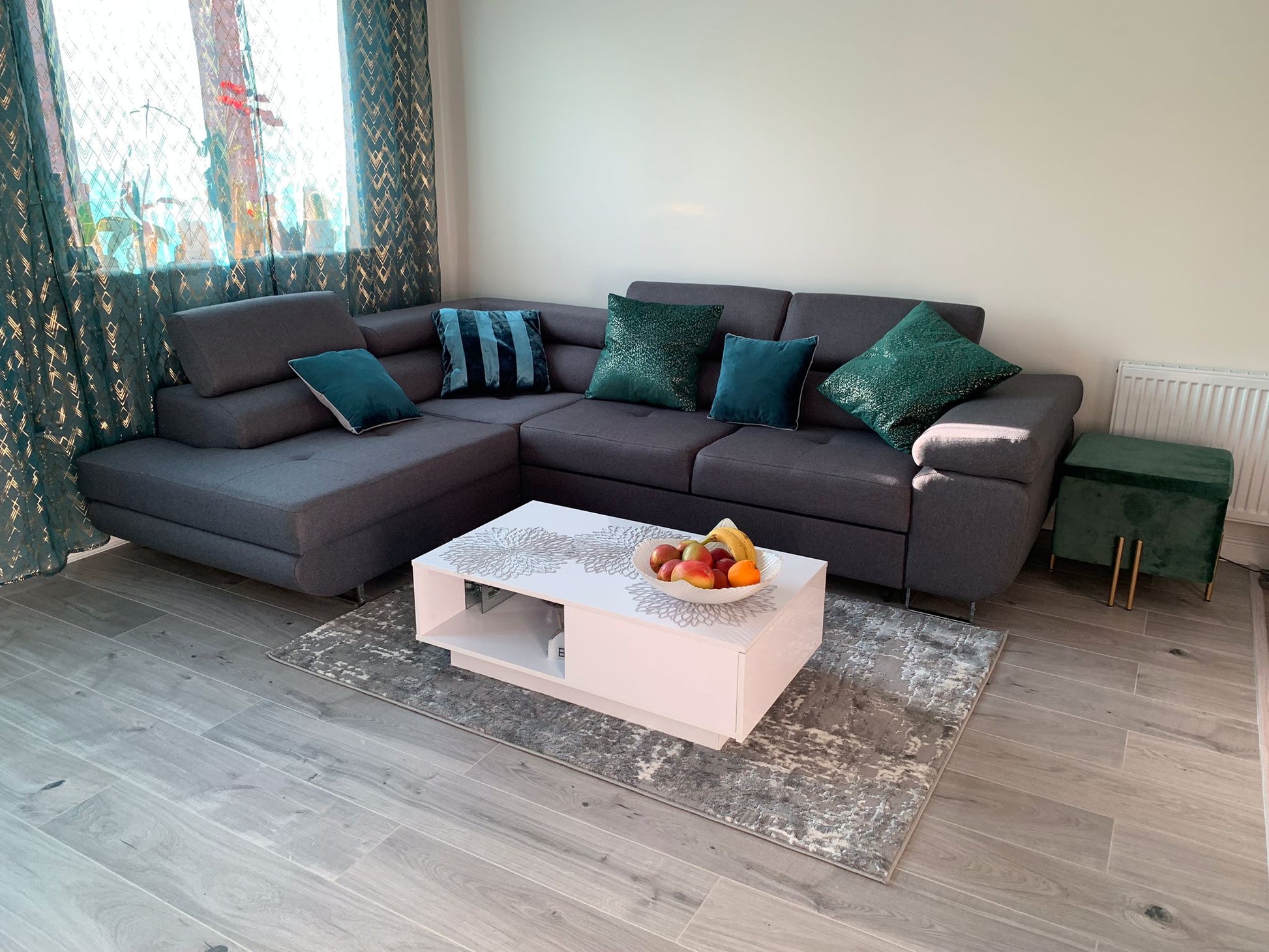 CORNER SOFA BED ASH 275CM MALMO 95 / SPRINGS + FOAM