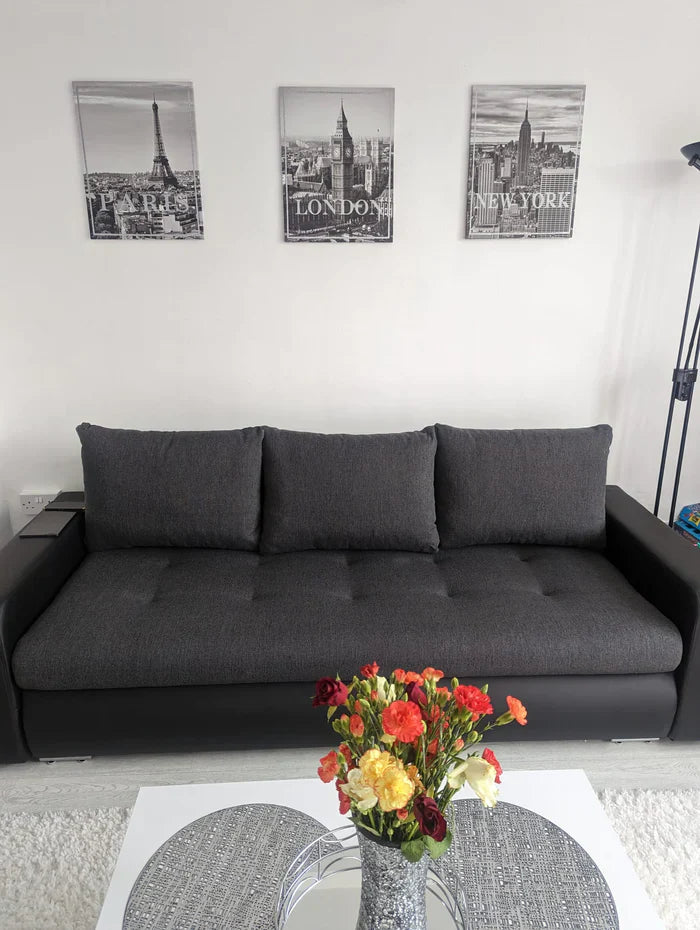 SOFA BED DAVY 228CM INARI 96 / MADRYT 9100 / BONELL SPRINGS + FOAM