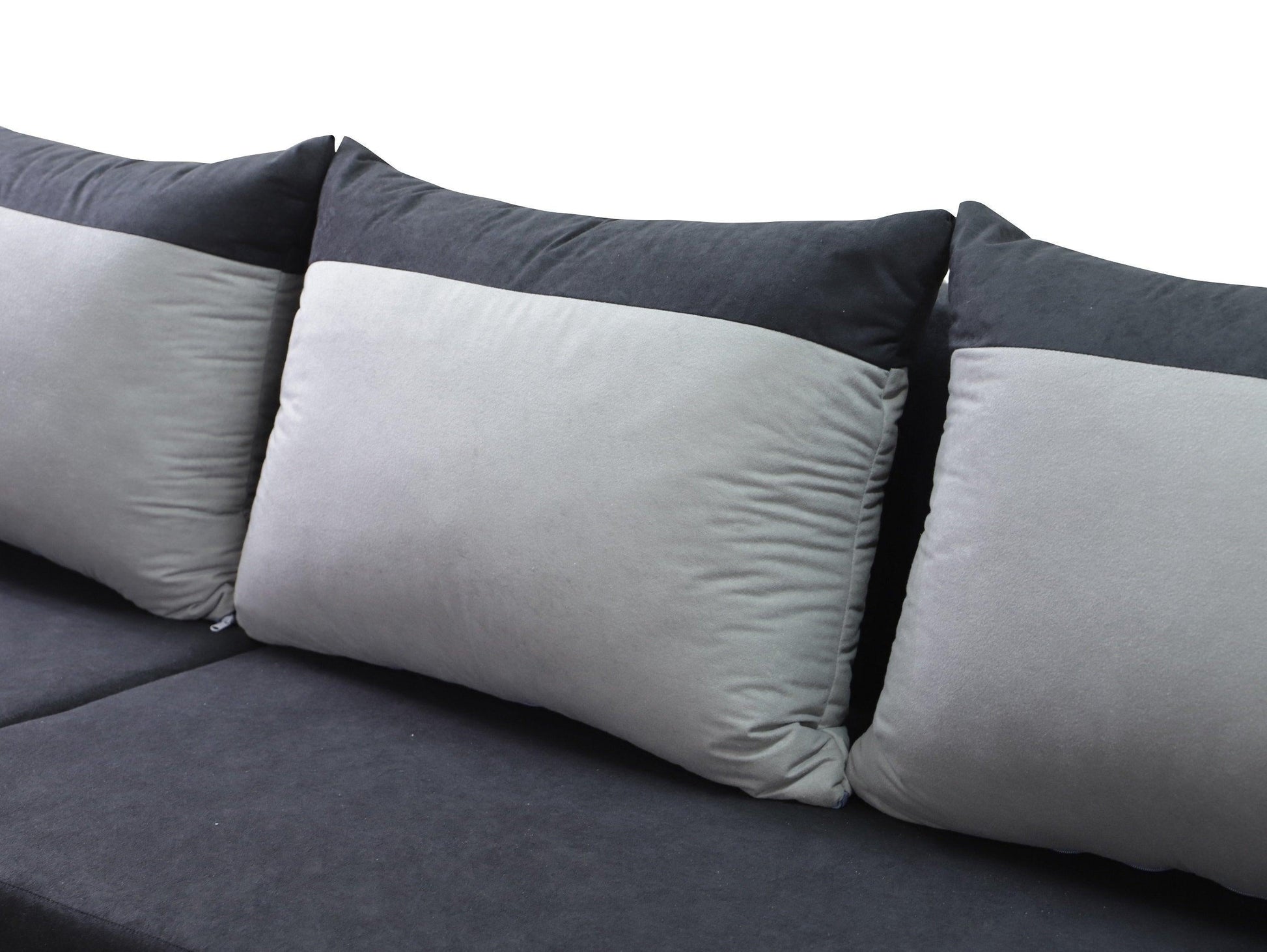 CORNER SOFA BED ALEXA BLACK/BLUE 238cm universal RIGHT/LEFT CORNER / FOAM