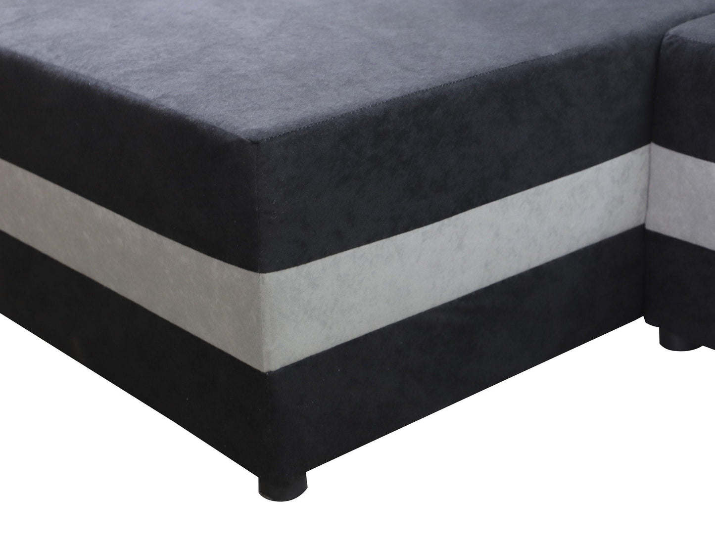 CORNER SOFA BED ALEXA BLACK / RED 238cm universal RIGHT/LEFT CORNER / FOAM