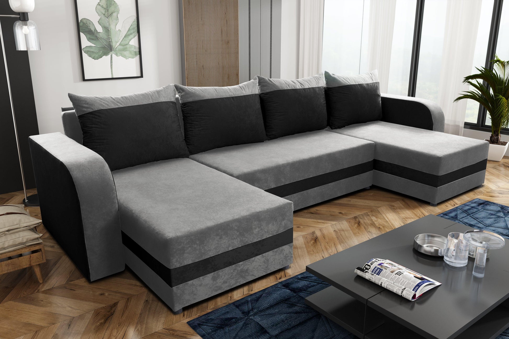 CORNER SOFA BED ALEXA U SHAPE 304CM / FOAM