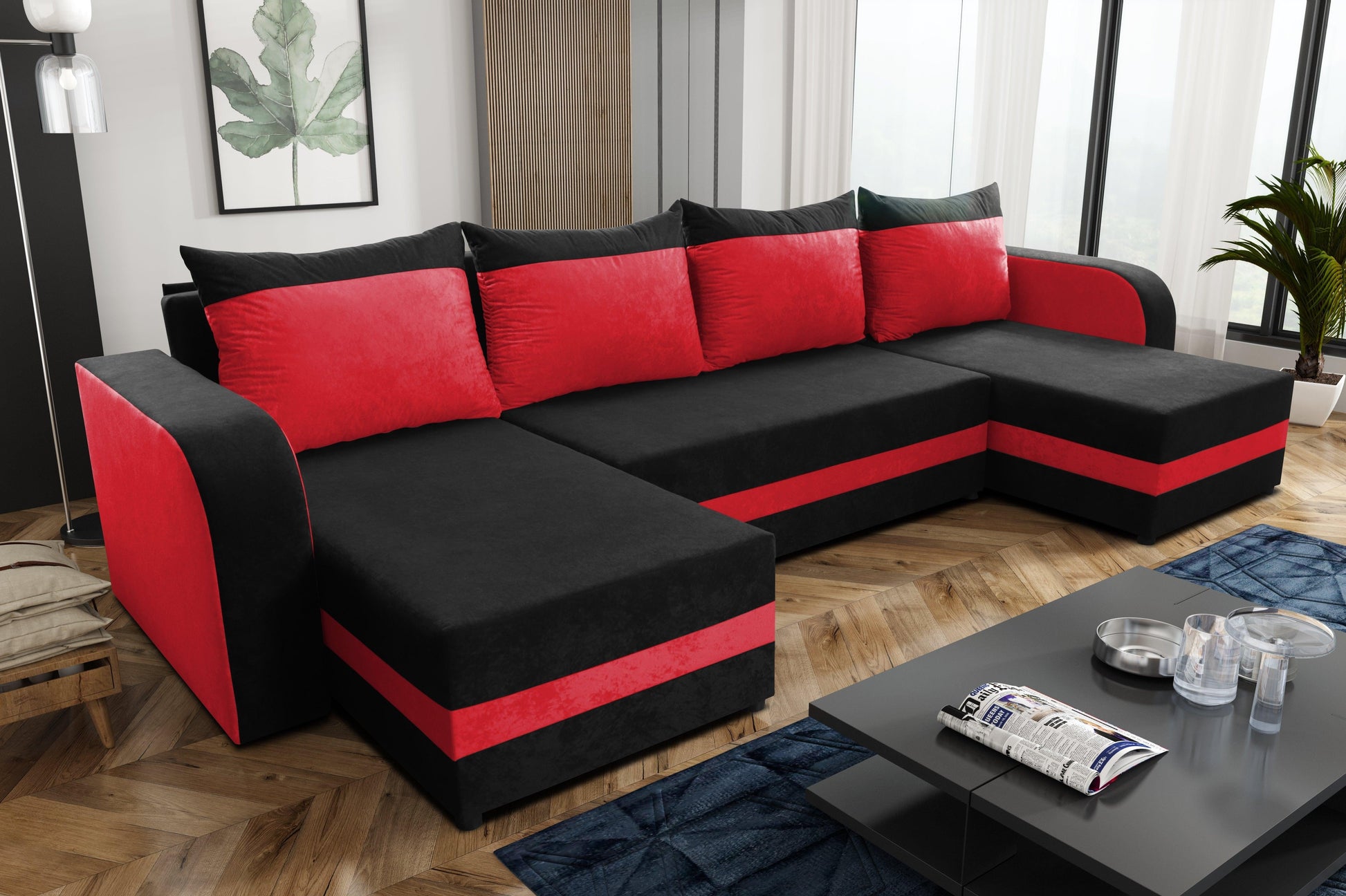 CORNER SOFA BED ALEXA U SHAPE 304CM / FOAM