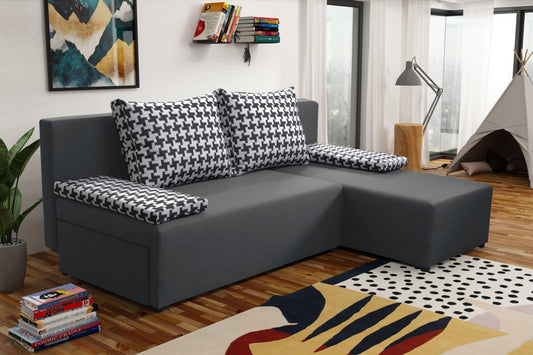 SMALL CORNER SOFA BED TOM 201CM MALMO 95 UNIVERSAL CORNER / FOAM