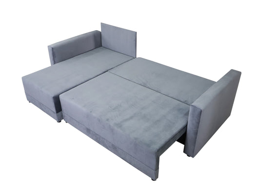 CORNER SOFA BED TEXAS 222CM UNIVERSAL RIGHT/LEFT CORNER CHOICE OF 15  COLORS / FOAM