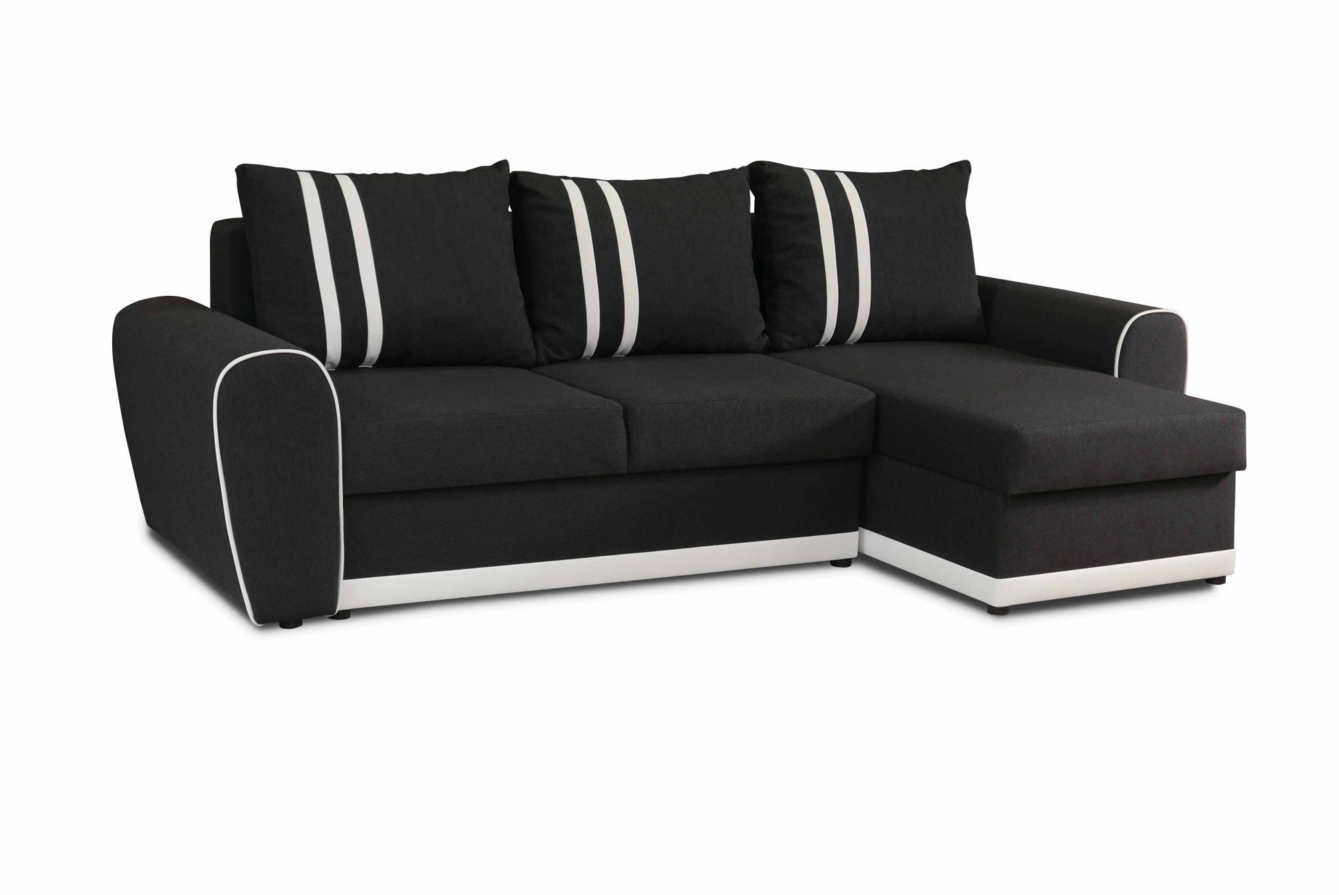 CORNER SOFA BED DORIS 246CM 2X STORAGE SPACE UNIVERSAL RIGHT/LEFT CORNER / BONELL SPRINGS + FOAM