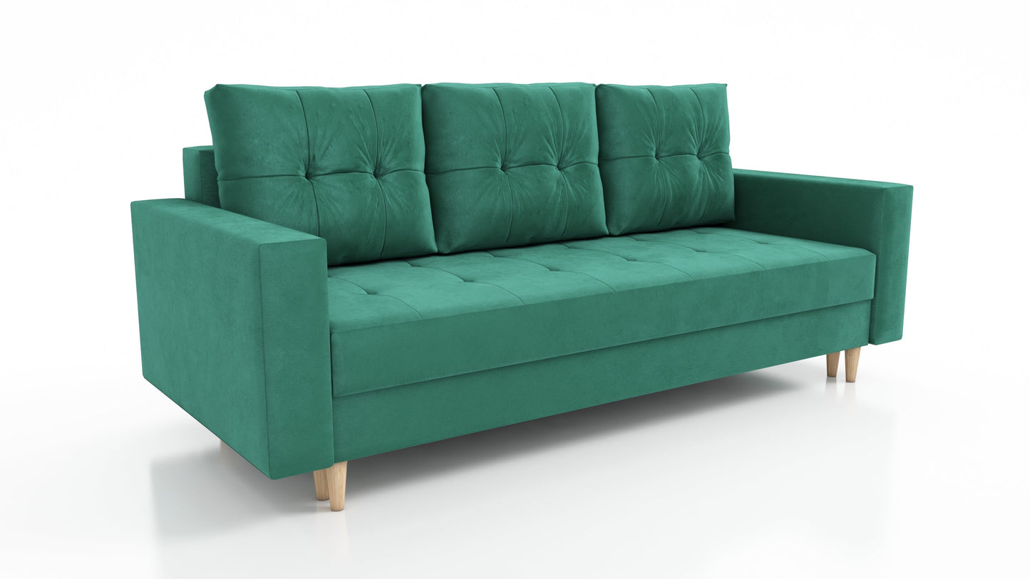 CANDY SOFA BEDS SET 3+2+1 / BONELL SPRINGS + FOAM / CHOICE OF MANY COLORS