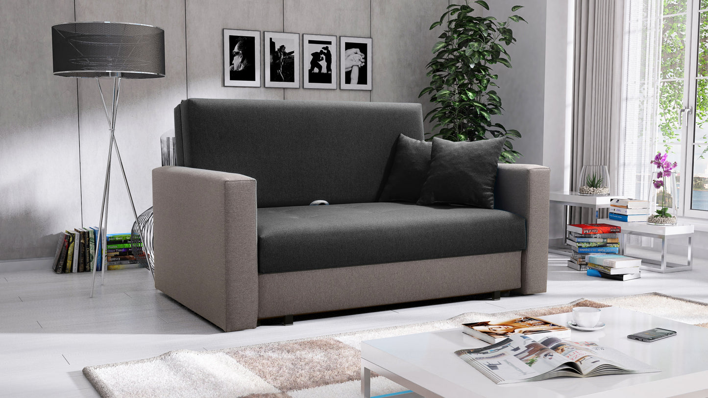 2 SEATER SOFA BED SMART II 137CM CHOICE OF COLORS / SPRINGS + FOAM