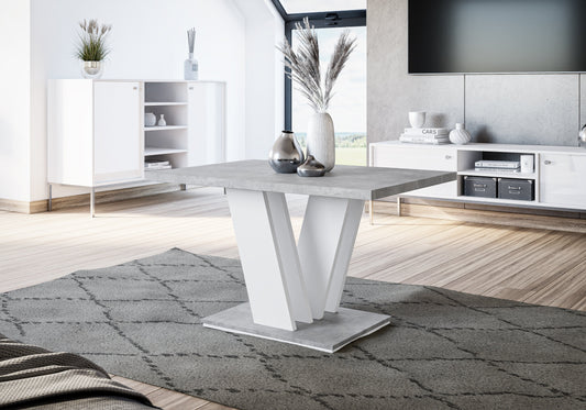 COFFEE TABLE MASIV MINI WHITE / STONE GREY