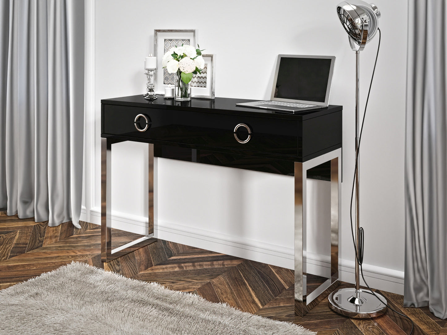 Milla Desk In Black Gloss