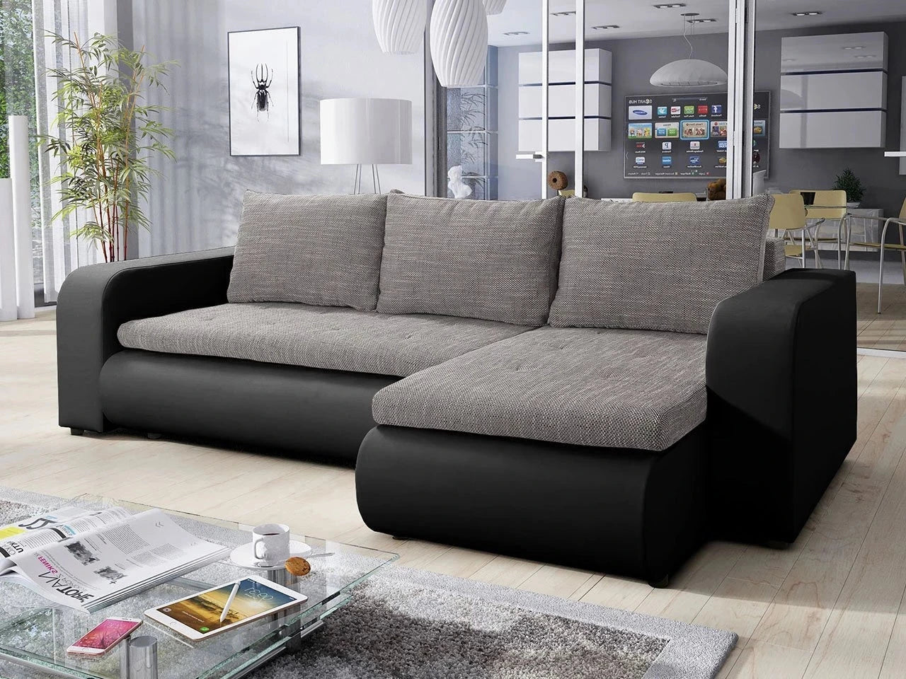 CORNER SOFA BED NIKO LAWA 5  / SOFT 11 238CM / SPRINGS + FOAM