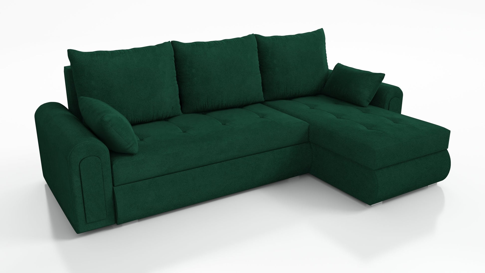 UNIVERSAL CORNER SOFA BED ECO 240CM GREEN KRONOS 19 2X STORAGE