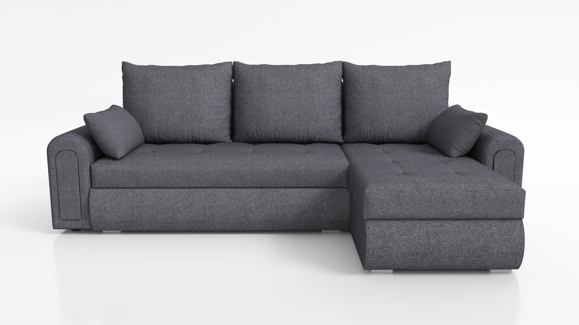 UNIVERSAL CORNER SOFA BED ECO 240CM GREY SAWANA 05 2X STORAGE