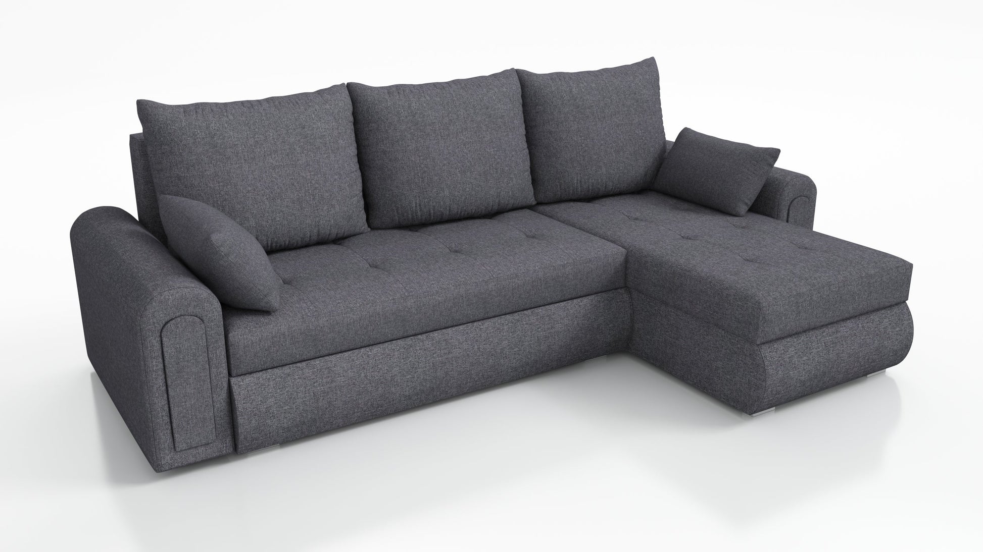 UNIVERSAL CORNER SOFA BED ECO 240CM GREY SAWANA 05 2X STORAGE
