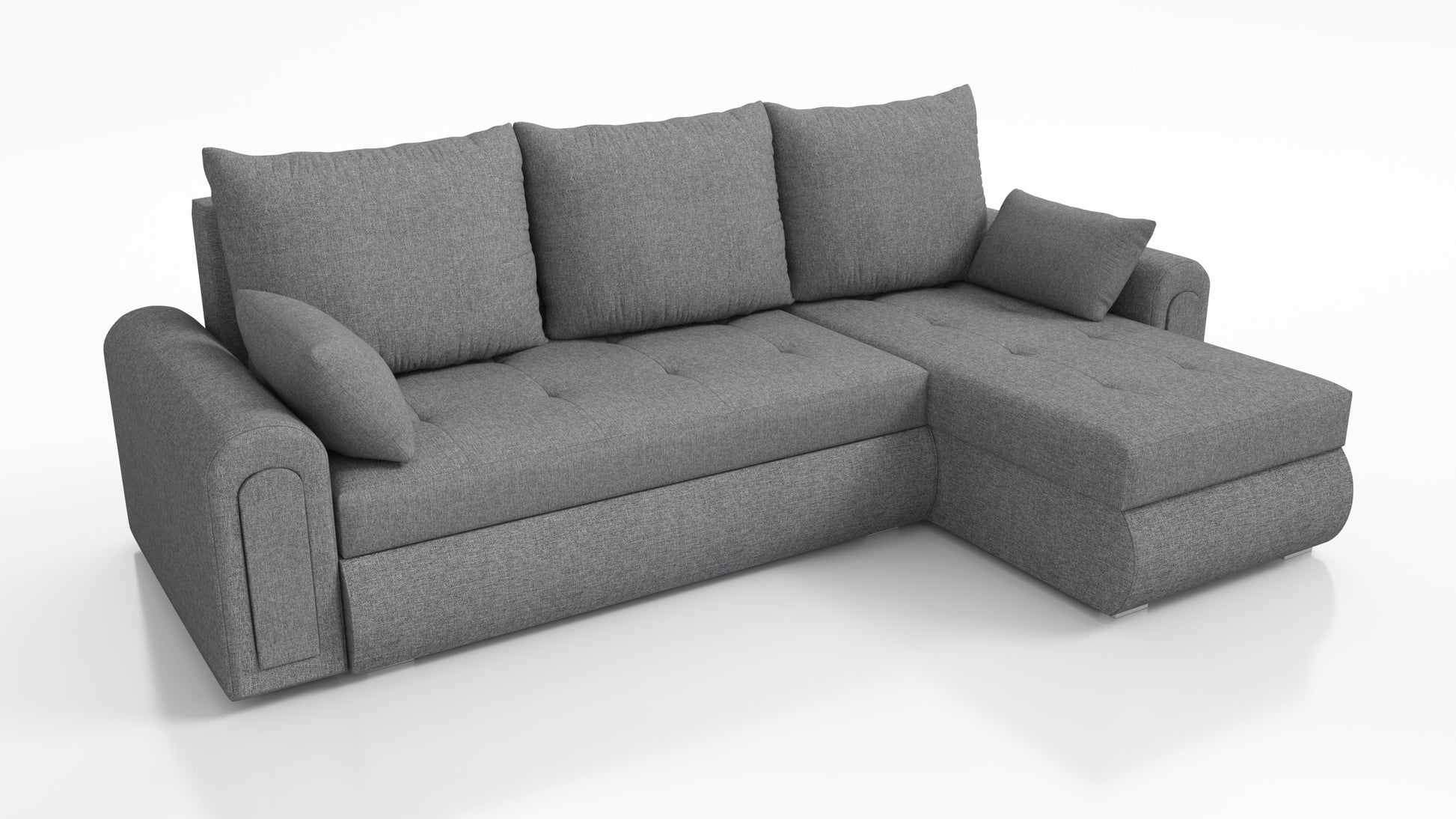 UNIVERSAL CORNER SOFA BED ECO 240CM GREY SAWANA 21 2X STORAGE